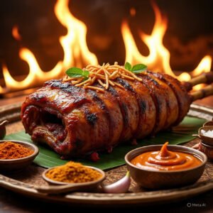 Mutton Achari Raan Tandoori